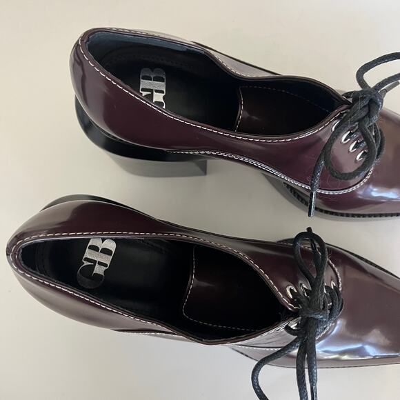 Gianni Bini Mazzen Women's 9.5 City Girl Lace Up Oxford Square Toe Platform Shoe - Picture 4 of 8